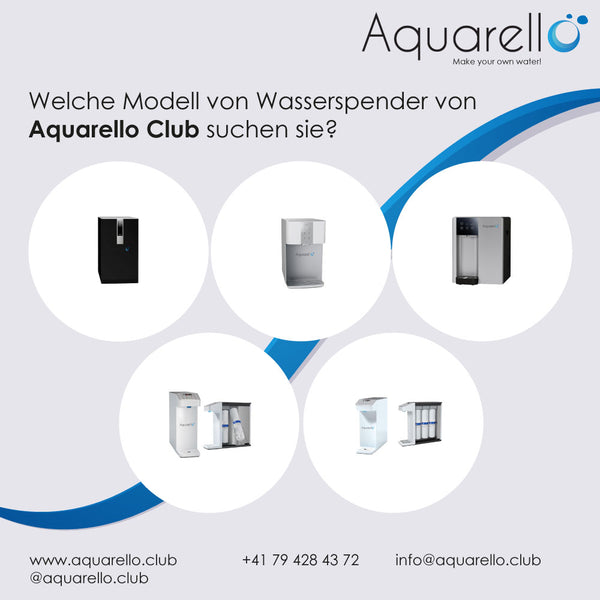 ¿Qué modelo de dispensador de agua de Aquarello Club estás buscando?